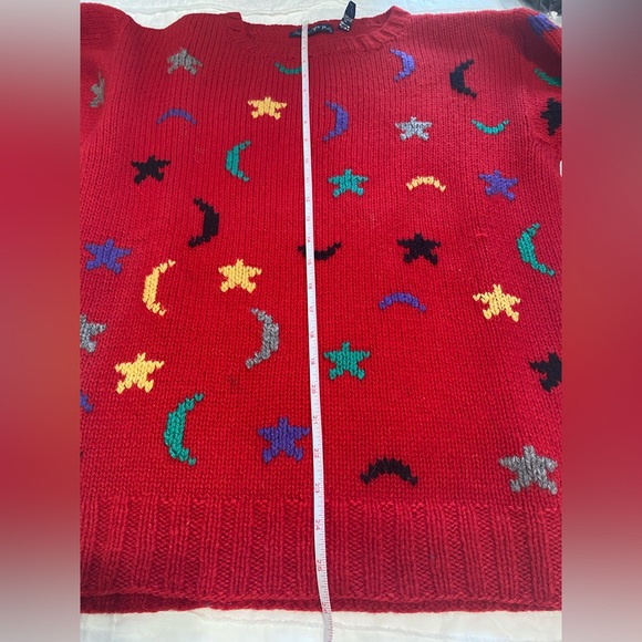 Hunters Run Vintage Red Wool Sweater - Picture 4 of 5